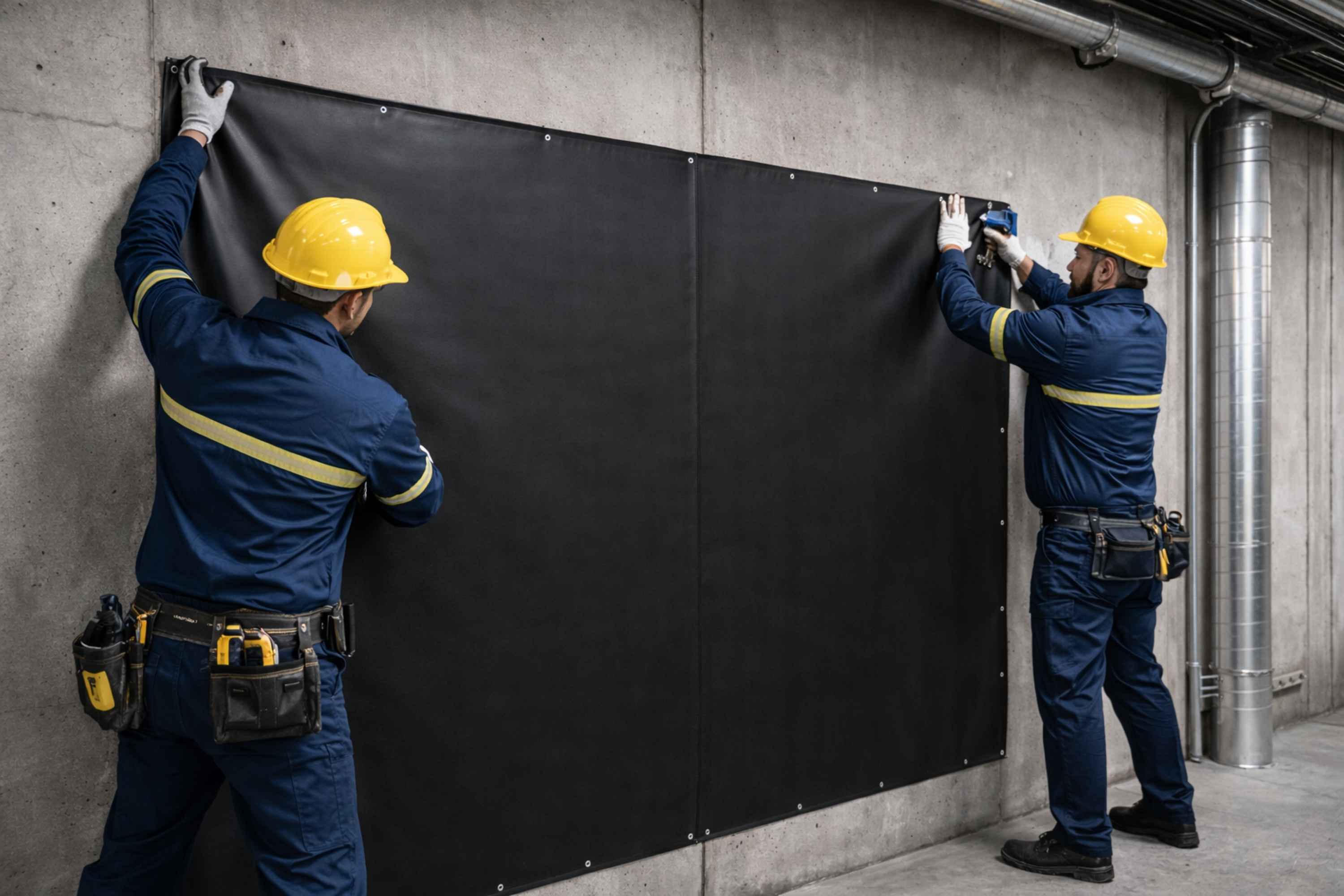 SoundBlanket MLV barrier for industrial noise control